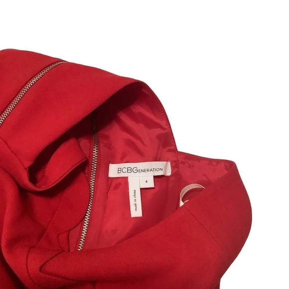 BCBGeneration Sleeveless Midi Dress Sz 4 Red - Picture 6 of 7